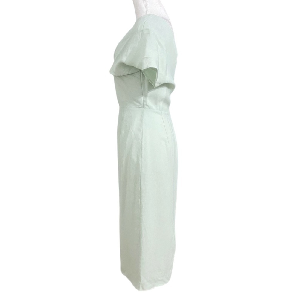 REISS RIANA PASTEL MINT ONE SHOULDER FORMAL COCKTAIL SHEATH DRESS - 0 - Picture 3 of 13